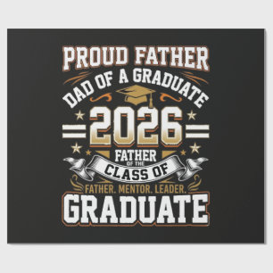 Papel De Presente Pai Orgulhoso Graduado da Turma de 2026
