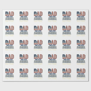 Papel De Presente Pai Patriota Nosso Herói Camisa Vintage Design Pai