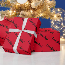 Papel De Presente Pai personalizado de amor | Eu te amo pai Wrappin