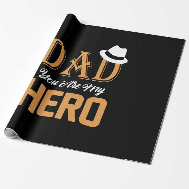 Papel De Presente Pai Presente Pai Que Você É Meu Herói (Desenrolado)