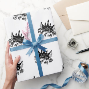 Papel De Presente Pai Rei da minha vida Dia de os pais Wraping Paper