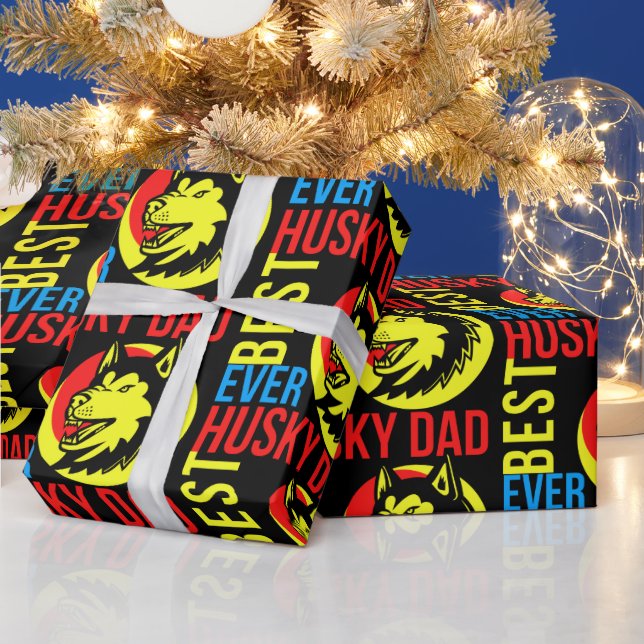 Papel De Presente Pai Siberiano Husky, Pai De Cachorro, Presente De  (Feriados)