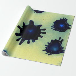 Papel De Presente Paint Dripe