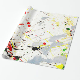 Papel De Presente Paint Splatter