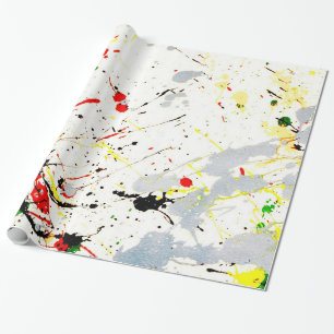 Papel De Presente Paint Splatter
