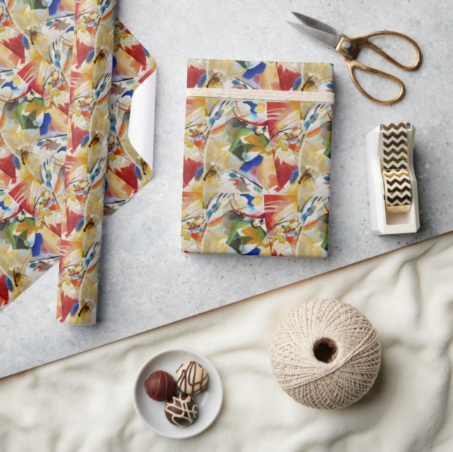 Papel De Presente Painting with Green Center by Wassily Kandinsky (Artesanato)