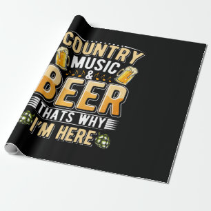 Papel De Presente País de Bebedor de Cerveja Música Country Bebendo