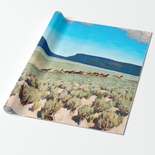 Papel De Presente “País do Cavalo Selvagem” por Maynard Dixon