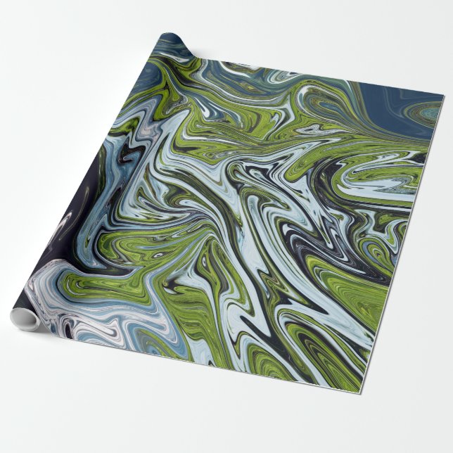 Papel De Presente Paisagem Abstrato | Melhores obras de arte (Desenrolado)