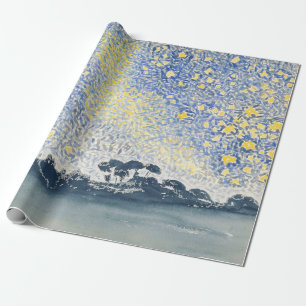 Papel De Presente Paisagem com Estrelas Pintura de Henri-Edmond Cros