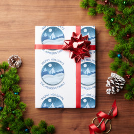 Papel De Presente Paisagem Congelada Pacífica Personalizada