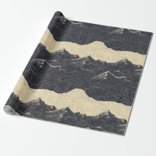 Papel De Presente Paisagem de Nuvens de Montanha Vintage (6)