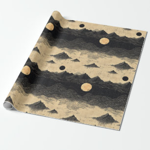 Papel De Presente Paisagem de Nuvens de Montanha Vintage (9)