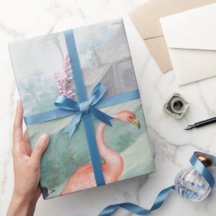 Papel De Presente Paisagem de Pássaros Reais