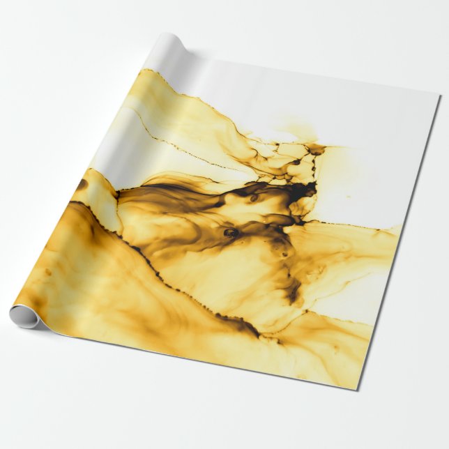 Papel De Presente Paisagem de silhuetas de coco, sol tropical (Desenrolado)