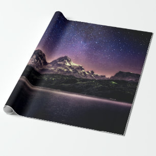 Papel De Presente Paisagem do céu noturno na Patagônia, Argentina, S