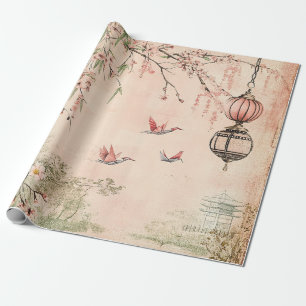 Papel De Presente Paisagem Serena de Cerejeira Rosa (7)