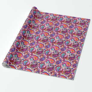 Papel De Presente Paisley Floral Indian Seamless Ornament