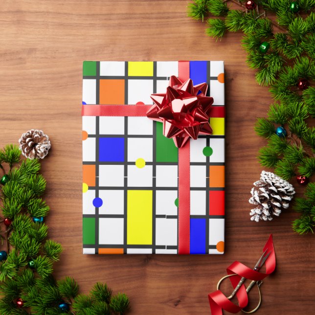 Papel De Presente Palavra Cruzada Colorida (Presente de Natal)