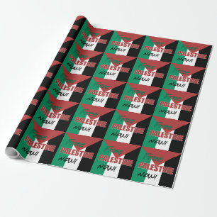 Papel De Presente Palestina Livre Agora Bandeira Palestina