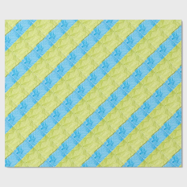 Papel De Presente paletas azuis e amarelas (Aberto)