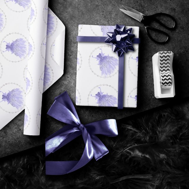 Papel De Presente Palhaço de Lavanda Wing | Sheen Roxo Iridescente (Criador carregado)
