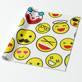 Papel De Presente palhaço engraçado emojis