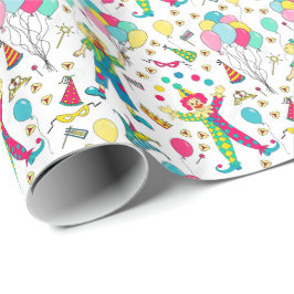 Papel De Presente Palhaços de Feriado Judaico Purim