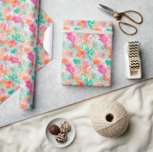 Papel De Presente Palm Beach Tropical Ocean Underwater Coral