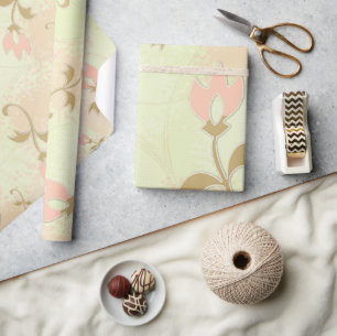Papel De Presente Palm Primavera Florals