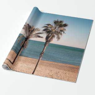 Papel De Presente Palmeira na praia pela manhã