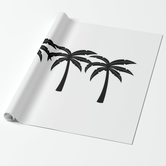 Papel De Presente Palmeiras tropicais (Desenrolado)