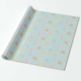Papel De Presente Palmtree Cute Mint