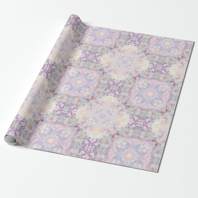 Papel De Presente Pamela Estampa A Embrulho de Presente Elegante (Desenrolado)