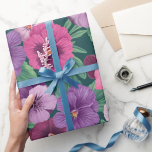 Papel De Presente Pancas coloridas em azul esverdeado escuro