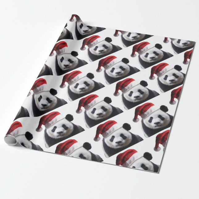 Papel De Presente Panda Bear Natal (Desenrolado)