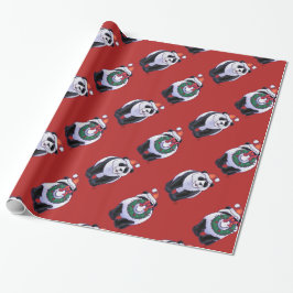 Papel De Presente Panda Bear Natal