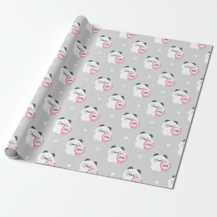 Papel De Presente Panda de Baixa Energia Certificado