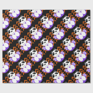 Papel De Presente Panda de halloween chinesa