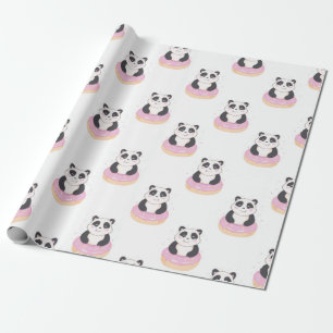 Papel De Presente Panda Doce Padrão