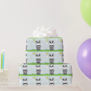 Papel De Presente Panda Kids