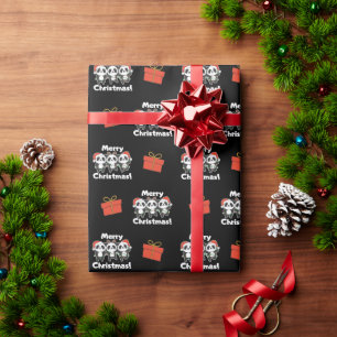 Papel De Presente Panda Natal Animais Pandas Feliz Natal
