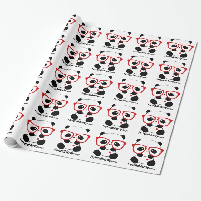 Papel De Presente Panda Nerdy (Desenrolado)