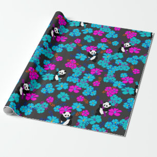Papel De Presente Panda Paradise Bloom