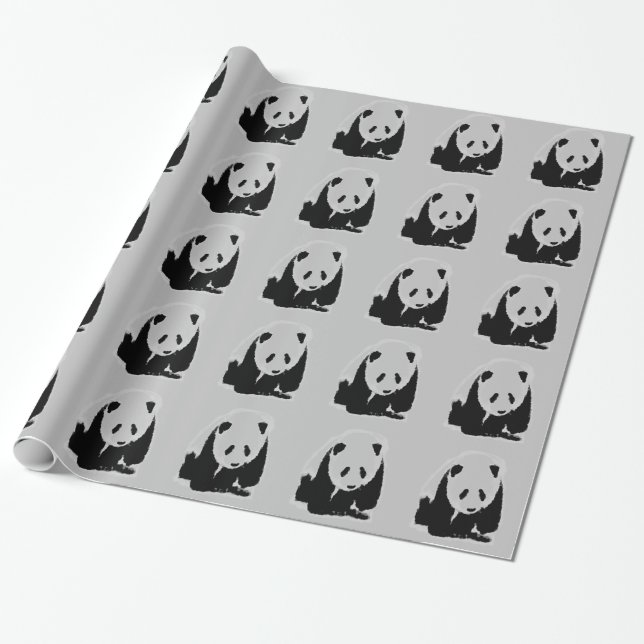 Papel De Presente Panda Pop Art (Desenrolado)