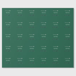 Papel De Presente Pano de Natal Trenó Evergreen Glow