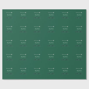 Papel De Presente Pano de Natal Trenó Evergreen Glow