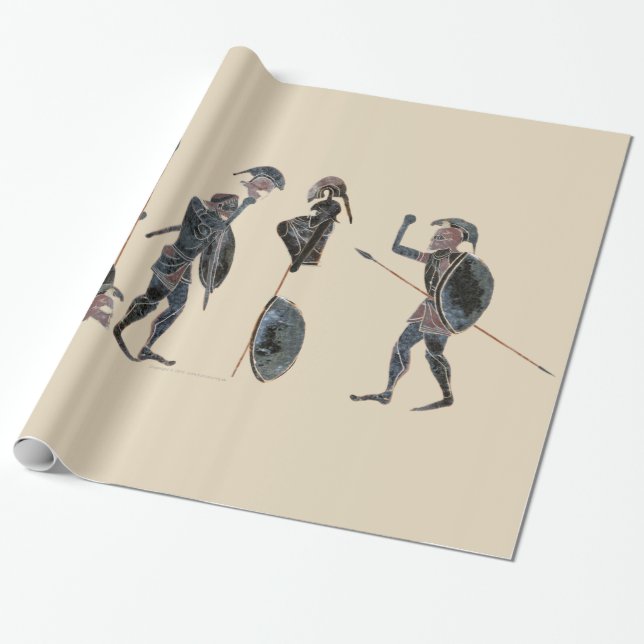 Papel De Presente Panóplia - comemoração dos hoplites do grego (Desenrolado)