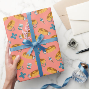 Papel De Presente Panquecas Médicas Rosa