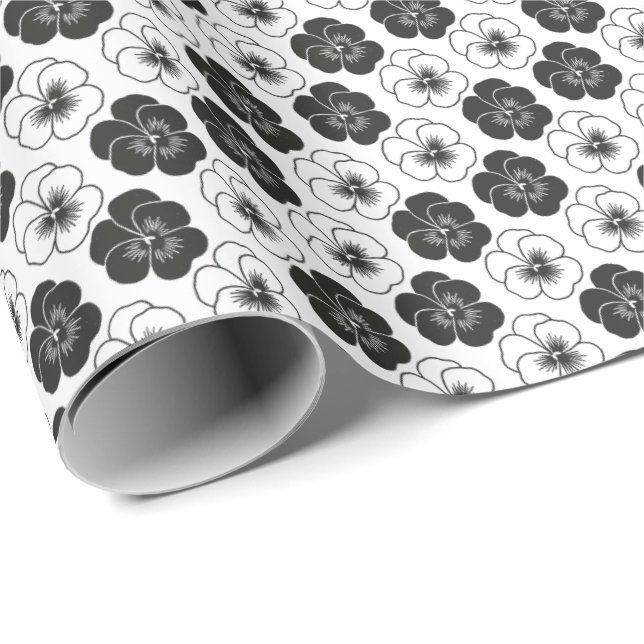 Papel De Presente Pansies (Ponta do rolo)